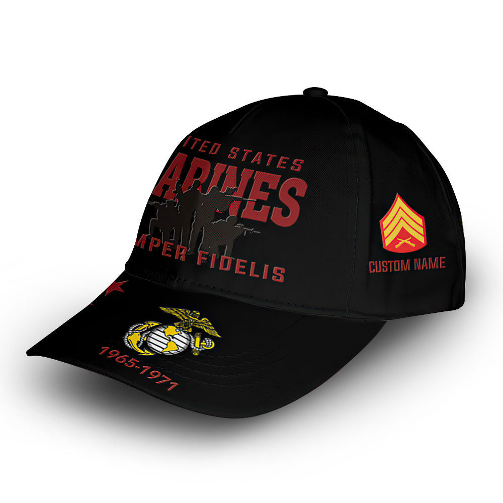 USMC Custom Cap VPVC006503, Gifts For Marine Veteran, Best Gifts On Father's Day, Armed Forces Day, Independence Day, Veterans Day.