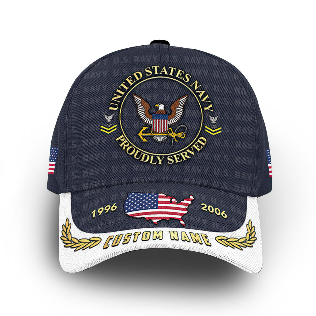 Unique Custom Name, Rank, Year, US Navy Cap VPVC006602, Gifts For Navy Veteran, Gifts For Dad, For Husband, Best Gifts On Father's Day, Independence Day, Veterans Day.