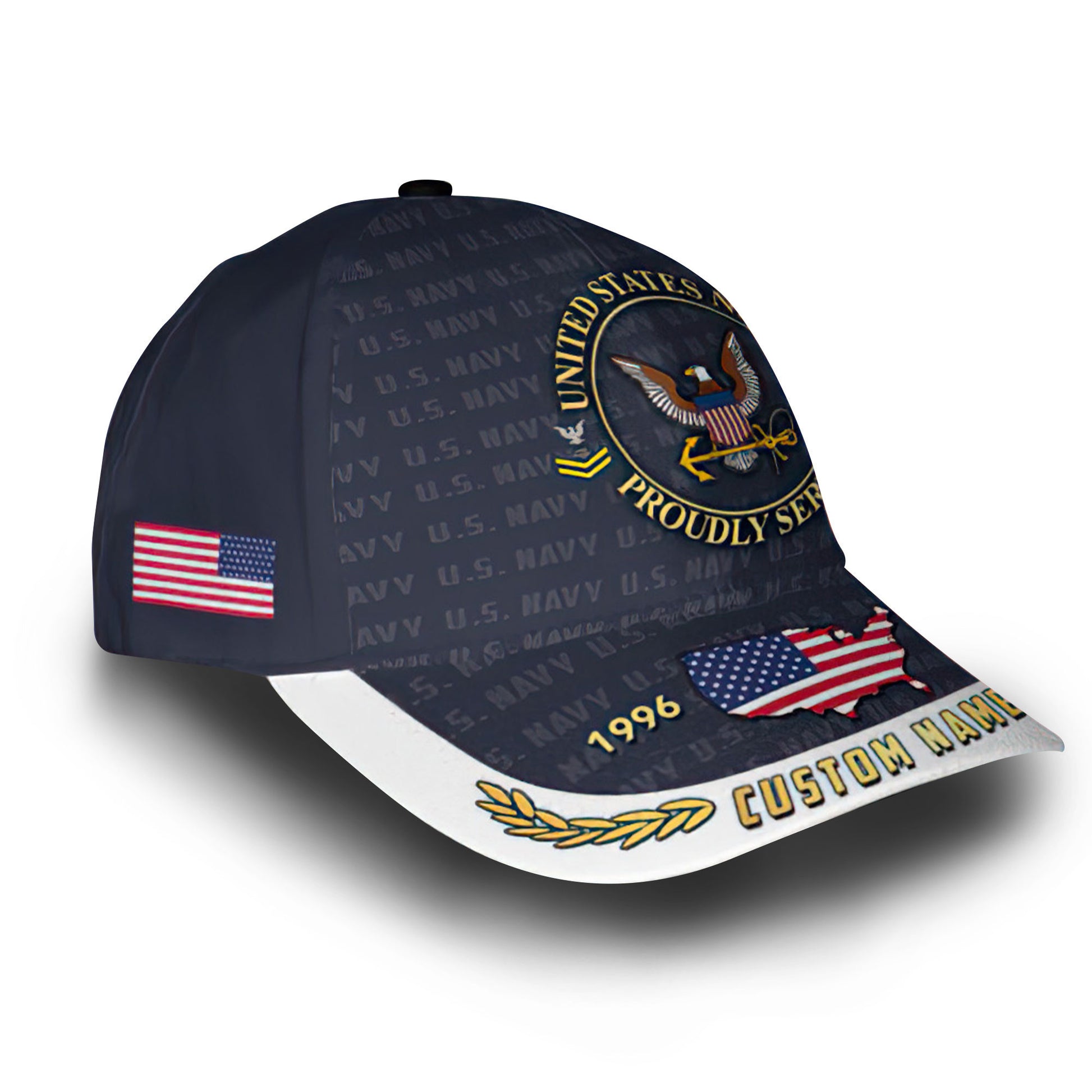 Unique Custom Name, Rank, Year, US Navy Cap VPVC006602, Gifts For Navy Veteran, Gifts For Dad, For Husband, Best Gifts On Father's Day, Independence Day, Veterans Day.