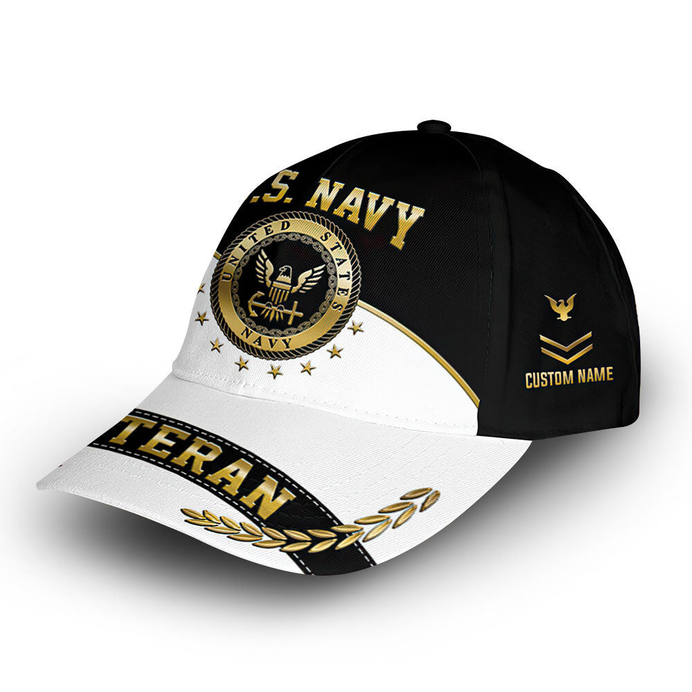 Premium Custom US Navy Cap VPVC006802, Gifts For Navy Veteran, Gifts For Dad, For Husband, Best Gifts On Father's Day, Armed Forces Day, Independence Day, Veterans Day.