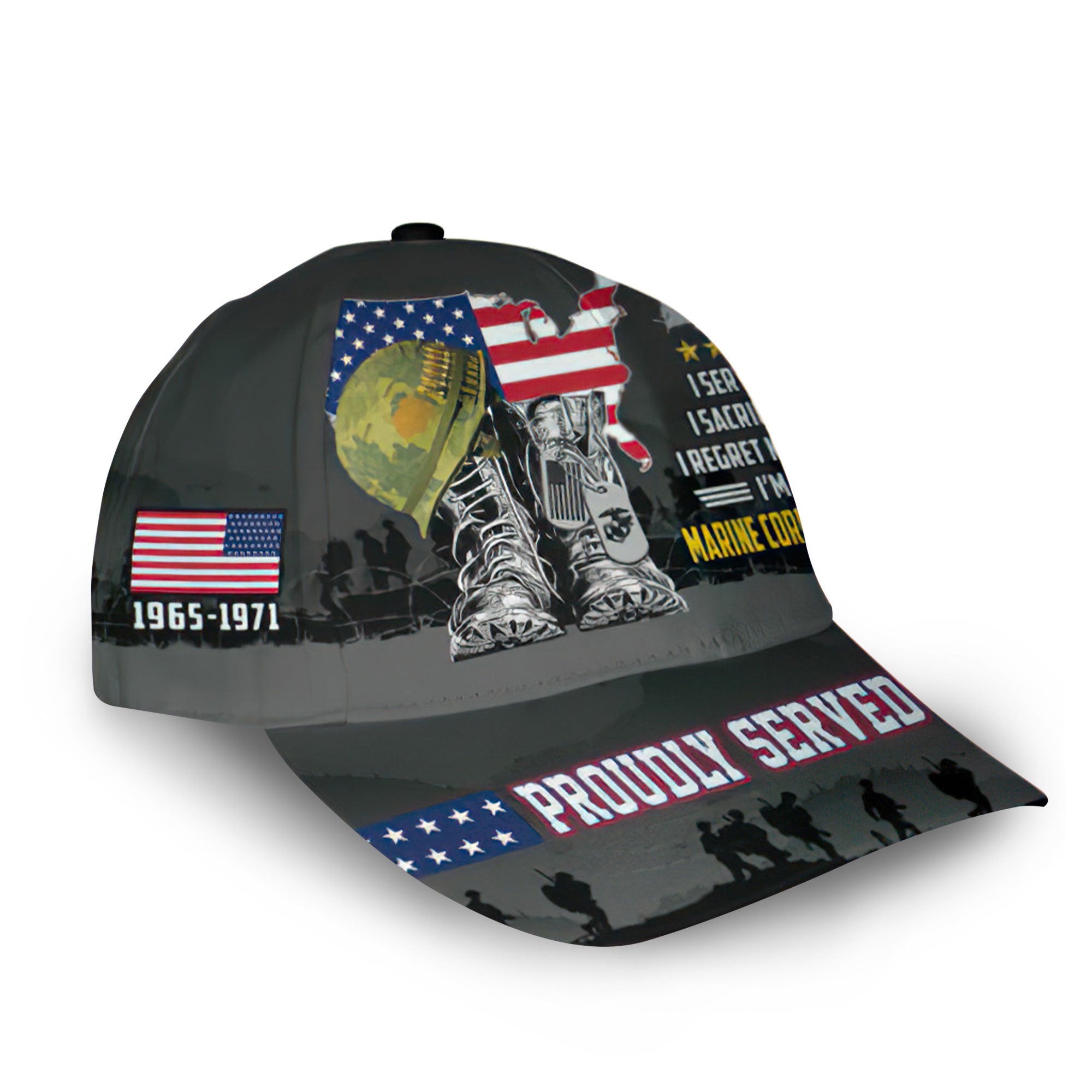 Premium Custom USMC Cap VPVC006903, Gifts For Marine Veteran, Gifts For Dad, For Husband, Best Gifts On Father's Day, Armed Forces Day, Independence Day, Veterans Day.