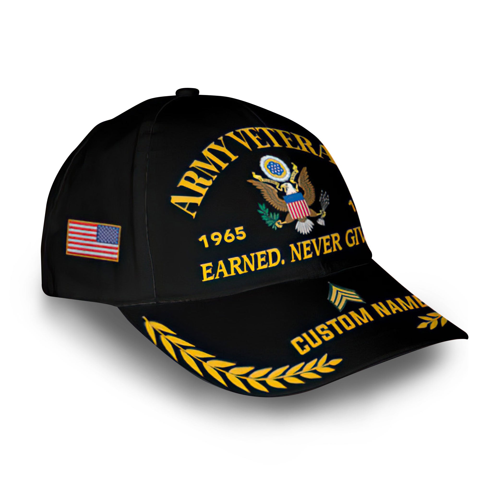 Premium Custom Name, Rank, Year, US Army Cap VPVC007201, Gifts For Army Veteran, Gifts For Dad, For Husband, Best Gifts On Father's Day, Independence Day, Veterans Day.