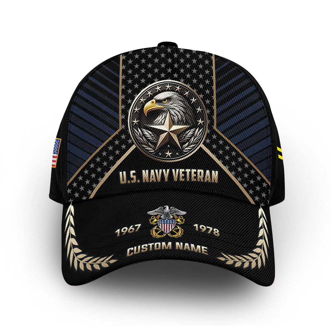 Unique Custom Name, Rank, Year, US Navy Cap VPVC007302, Gifts For Navy Veteran, Gifts For Dad, For Husband, Best Gifts On Father's Day, Independence Day, Veterans Day.