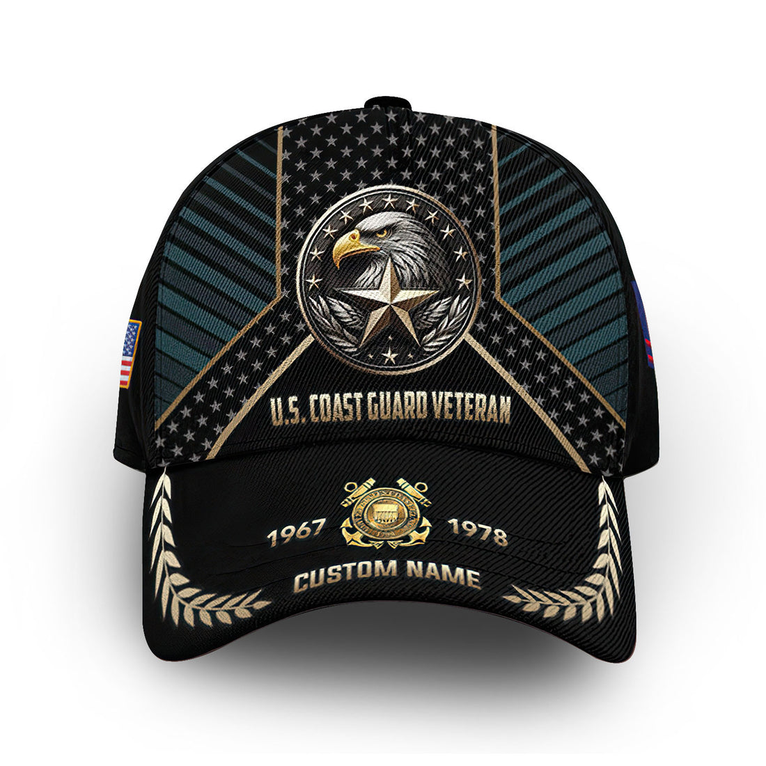 Unique Custom Name, Rank, Year, USCG Cap VPVC007305, Gifts For Coast Guard Veteran, Gifts For Dad, For Husband, Best Gifts On Father's Day, Independence Day, Veterans Day.