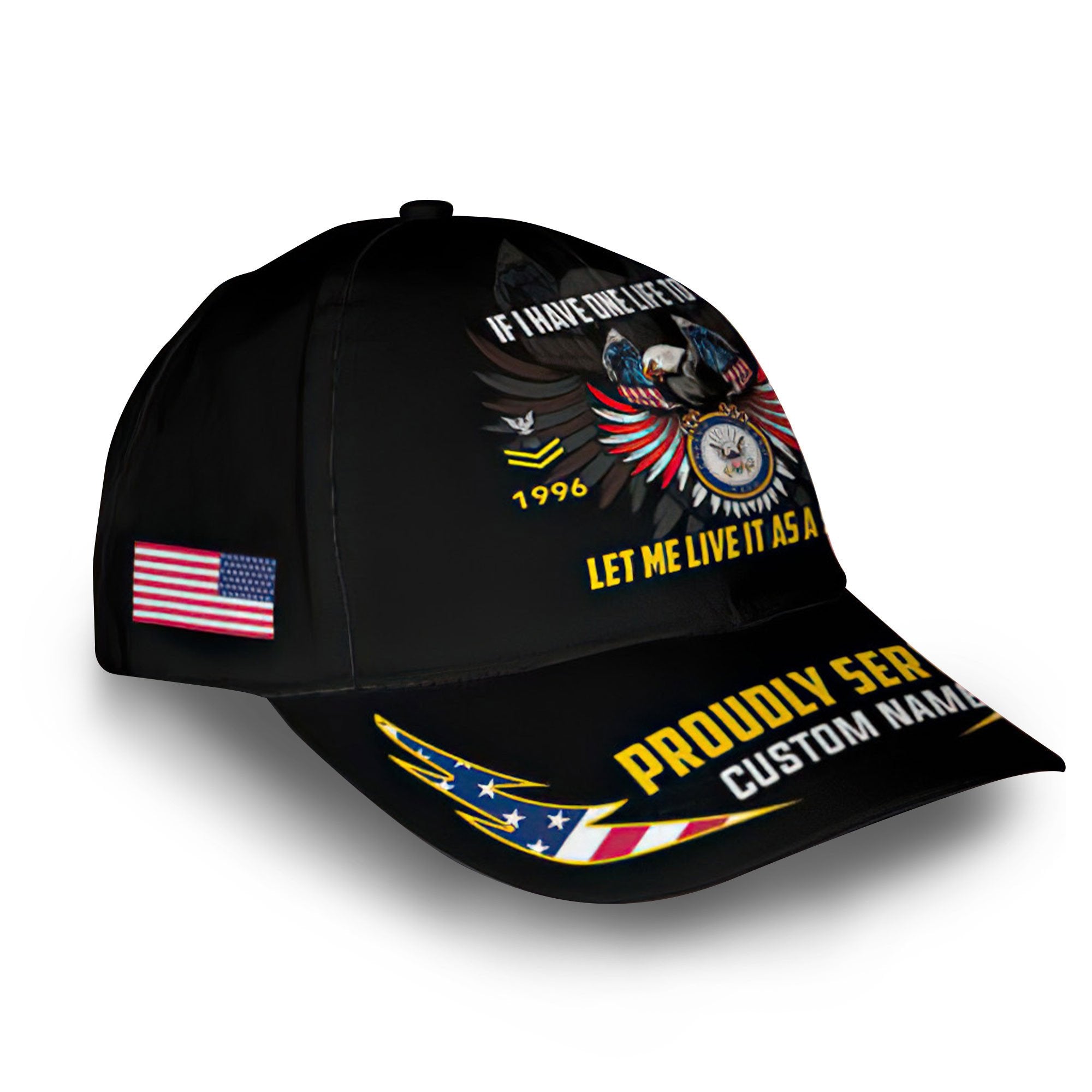 Premium Custom US Navy Cap VPVC007502, Gifts For Navy Veteran, Gifts For Dad, For Husband, Best Gifts On Father's Day, Armed Forces Day, Independence Day, Veterans Day.