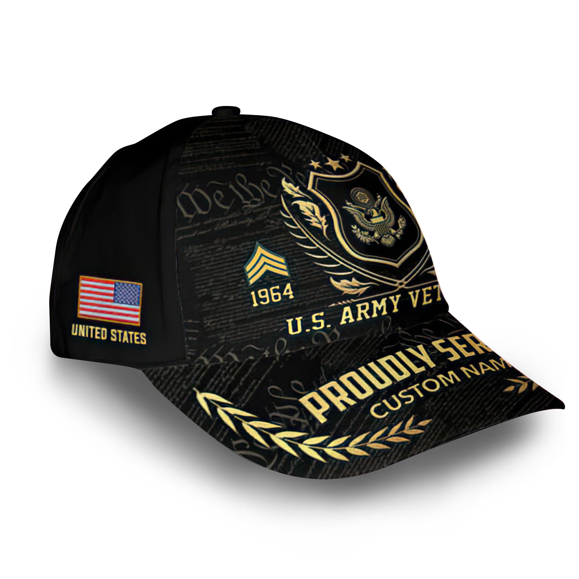 Premium Custom US Army Cap VPVC007801, Gifts For Army Veteran, Gifts For Dad, For Husband, Best Gifts On Father's Day, Armed Forces Day, Independence Day, Veterans Day.