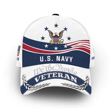 Premium Custom US Navy Cap VPVC007902, Gifts For Navy Veteran, Gifts For Dad, For Husband, Best Gifts On Father's Day, Armed Forces Day, Independence Day, Veterans Day.