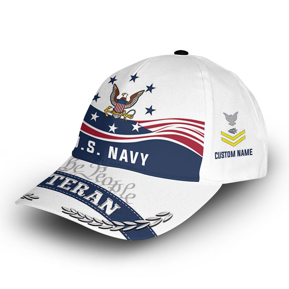 Premium Custom US Navy Cap VPVC007902, Gifts For Navy Veteran, Gifts For Dad, For Husband, Best Gifts On Father's Day, Armed Forces Day, Independence Day, Veterans Day.