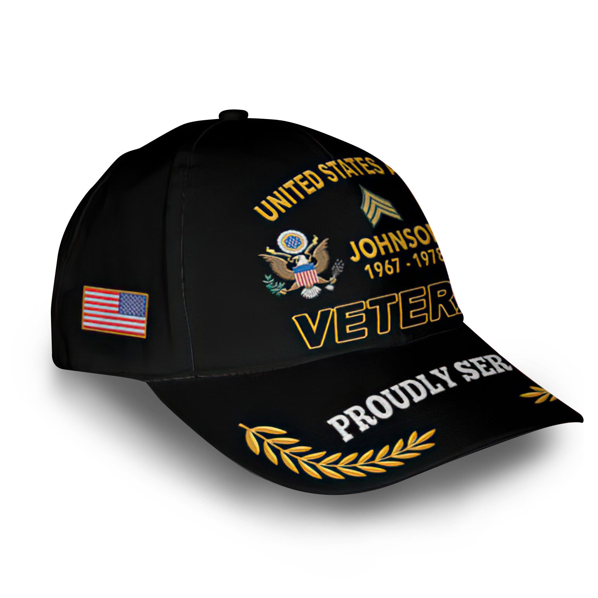 US Army Custom Cap VPVC008201, Gifts For Army Veteran, Best Gifts On Father's Day, Armed Forces Day, Independence Day, Veterans Day.