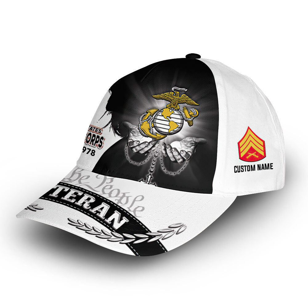 USMC Custom Cap VPVC008303, Gifts For Marine Veteran, Best Gifts On Father's Day, Armed Forces Day, Independence Day, Veterans Day.