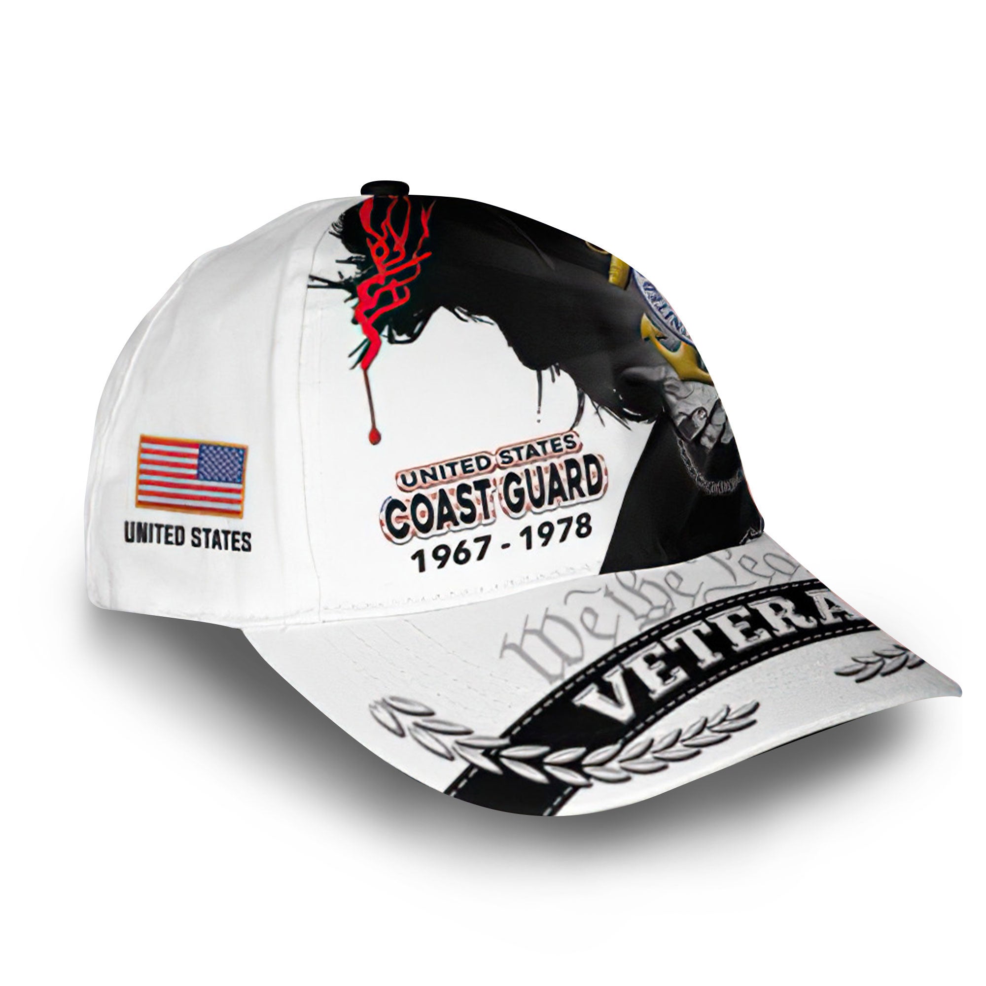 USCG Custom Cap VPVC008305, Gifts For Coast Guard Veteran, Best Gifts On Father's Day, Armed Forces Day, Independence Day, Veterans Day.