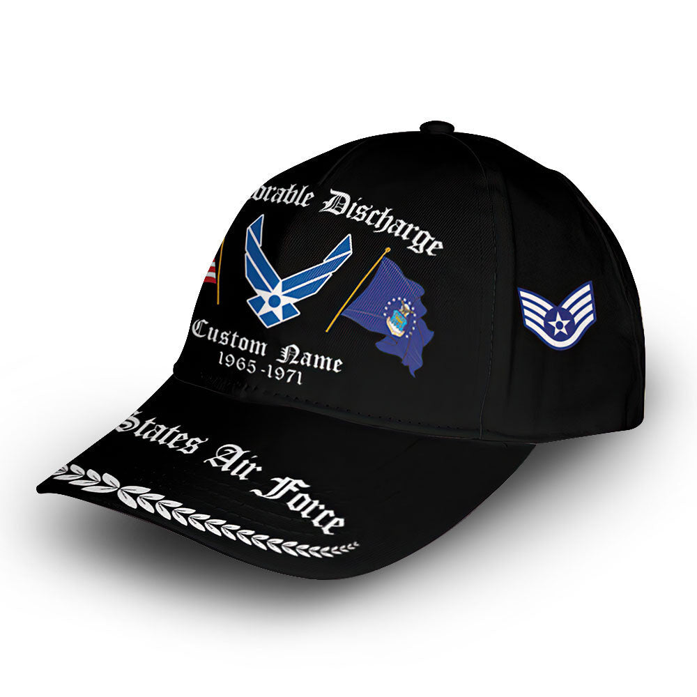 Premium Custom USAF Cap VPVC008404, Gifts For Air Force Veteran, Best Gifts On Father's Day, Armed Forces Day, Independence Day, Veterans Day.
