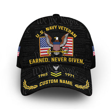 Premium Custom US Navy Cap VPVC008502, Gifts For Navy Veteran, Best Gifts On Father's Day, Armed Forces Day, Independence Day, Veterans Day.