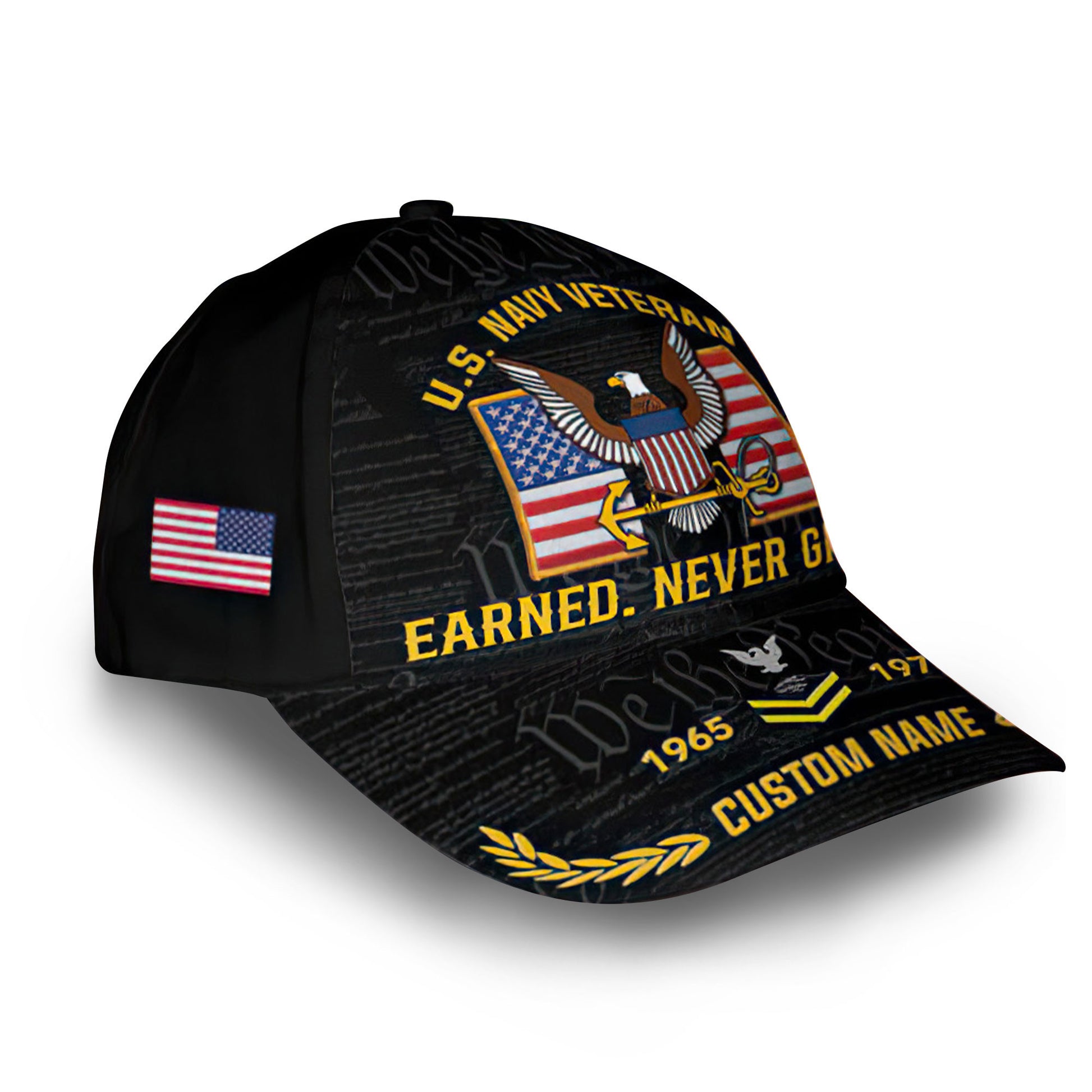 Premium Custom US Navy Cap VPVC008502, Gifts For Navy Veteran, Best Gifts On Father's Day, Armed Forces Day, Independence Day, Veterans Day.