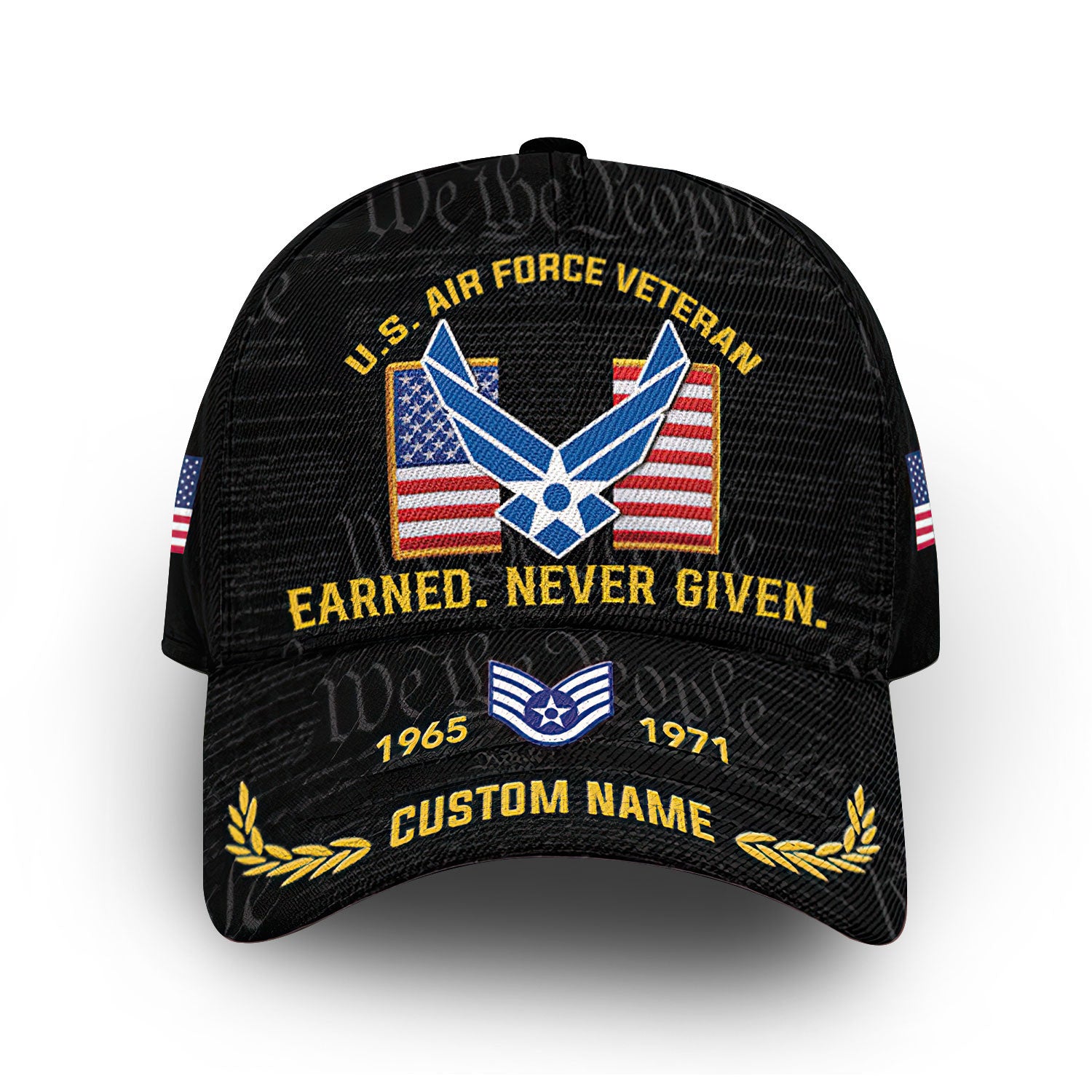 Premium Custom USAF Cap VPVC008504, Gifts For Air Force Veteran, Best Gifts On Father's Day, Armed Forces Day, Independence Day, Veterans Day.