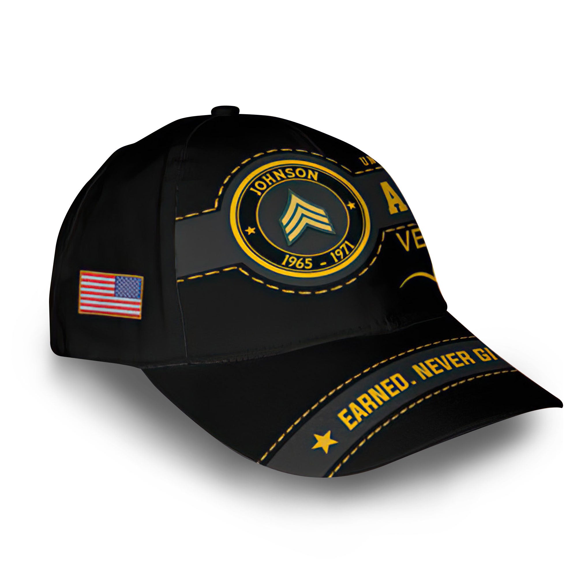 Premium US Army Cap VPVC008601, Custom Name, Rank, Year, Gifts For Army Veteran, Best Gifts On Father's Day, Armed Forces Day, Independence Day, Veterans Day.