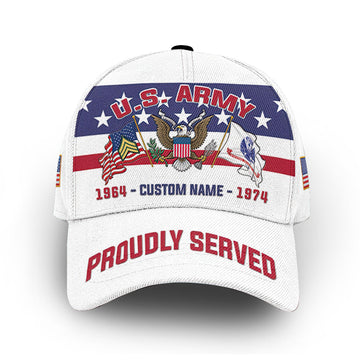 Premium US Army Cap VPVC008701, Custom Name, Rank, Year, Gifts For Army Veteran, Best Gifts On Father's Day, Armed Forces Day, Independence Day, Veterans Day.