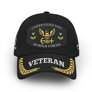 Premium Custom US Navy Cap VPVC008902, Gifts For Navy Veteran, Gifts For Dad, For Husband, Best Gifts On Father's Day, Armed Forces Day, Independence Day, Veterans Day.