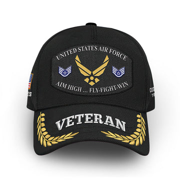 Premium Custom USAF Cap VPVC008904, Gifts For Air Force Veteran, Gifts For Dad, For Husband, Best Gifts On Father's Day, Armed Forces Day, Independence Day, Veterans Day.