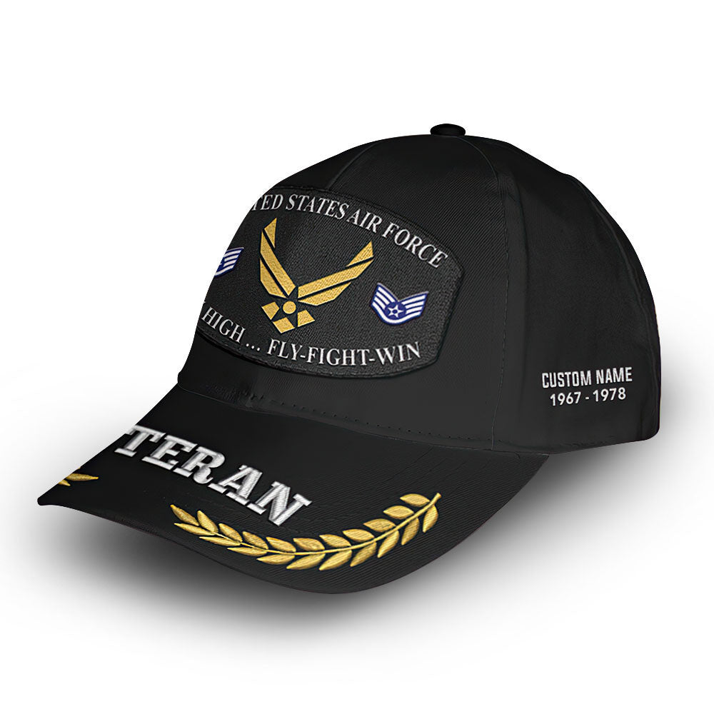 Premium Custom USAF Cap VPVC008904, Gifts For Air Force Veteran, Gifts For Dad, For Husband, Best Gifts On Father's Day, Armed Forces Day, Independence Day, Veterans Day.