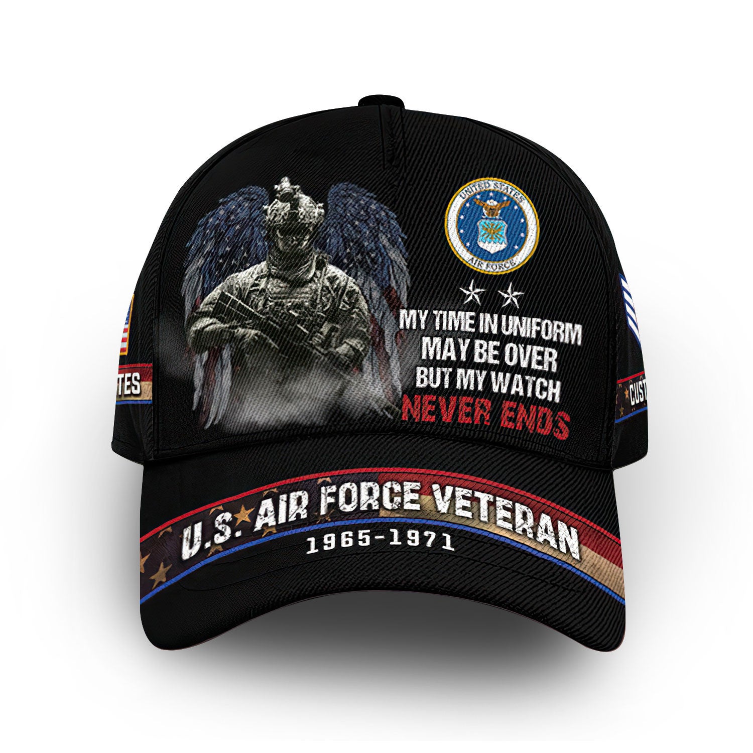 Unique Custom Name, Rank, Year, USAF Cap VPVC009104, Gifts For Air Force Veteran, Gifts For Dad, For Husband, Best Gifts On Father's Day, Independence Day, Veterans Day.