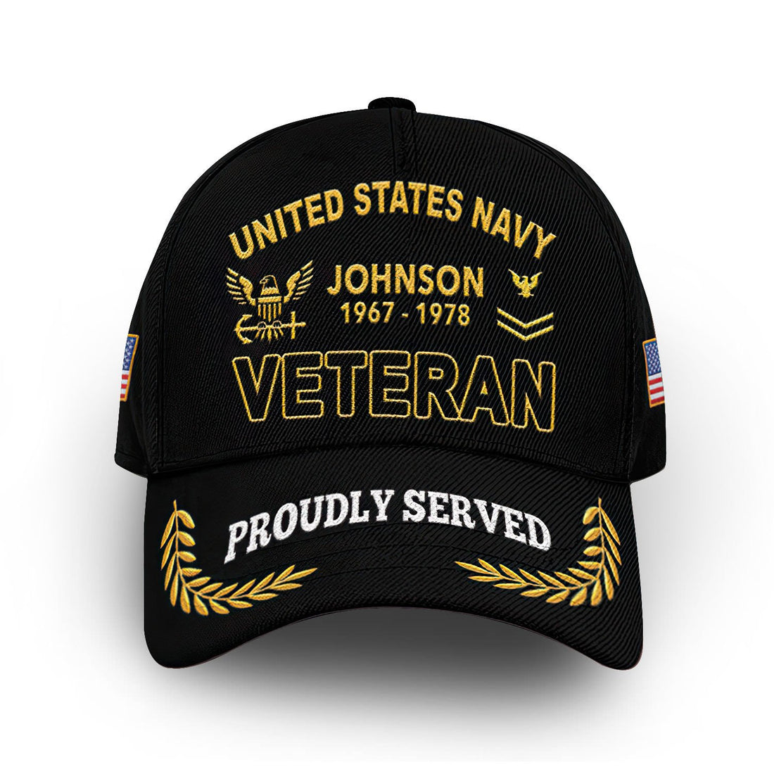 Premium Custom US Navy Cap VPVC009402, Gifts For Navy Veteran, Best Gifts On Father's Day, Armed Forces Day, Independence Day, Veterans Day.