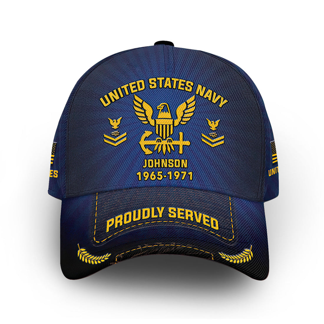 Premium Custom US Navy Cap VPVC009502, Gifts For Navy Veteran, Best Gifts On Father's Day, Armed Forces Day, Independence Day, Veterans Day.