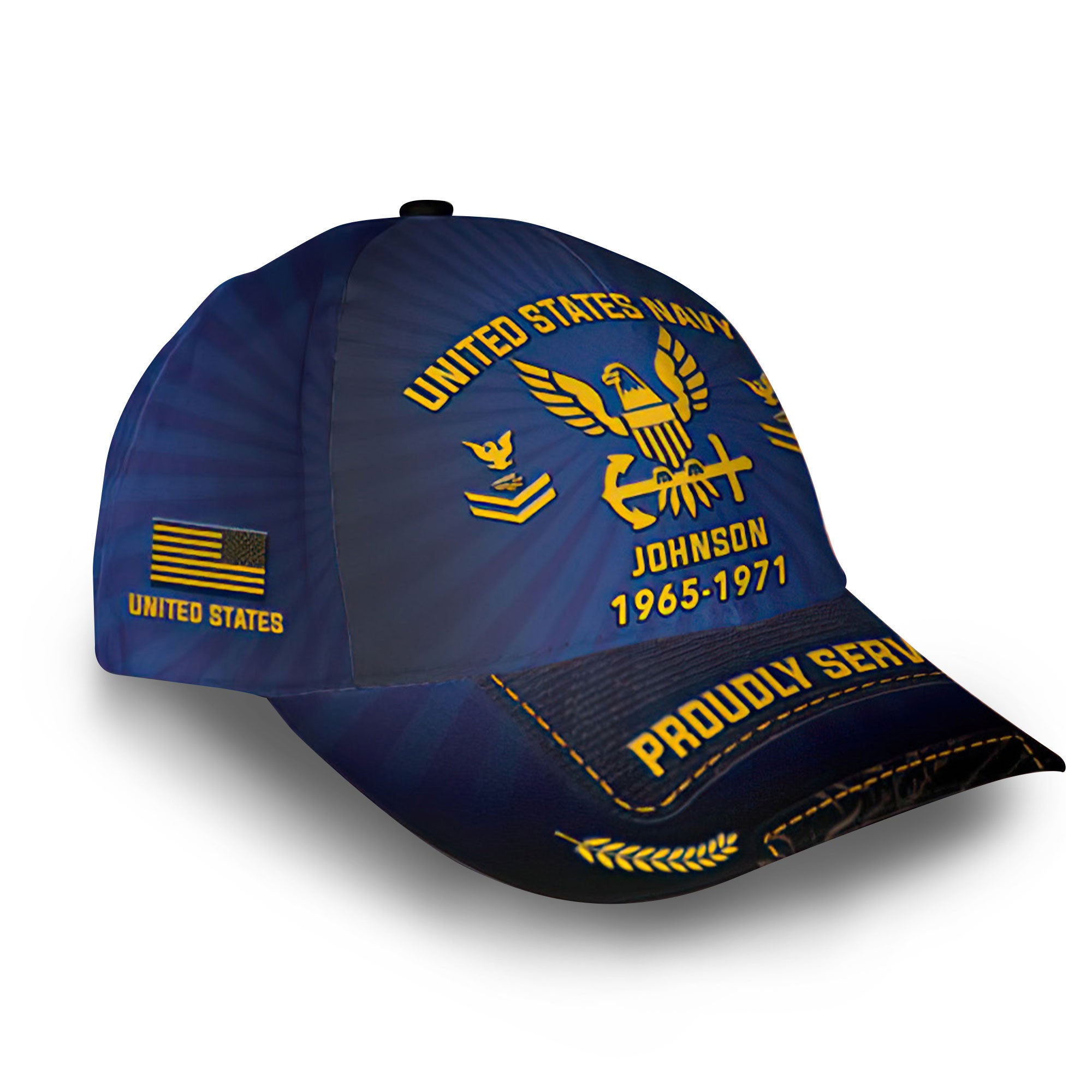 Premium Custom US Navy Cap VPVC009502, Gifts For Navy Veteran, Best Gifts On Father's Day, Armed Forces Day, Independence Day, Veterans Day.