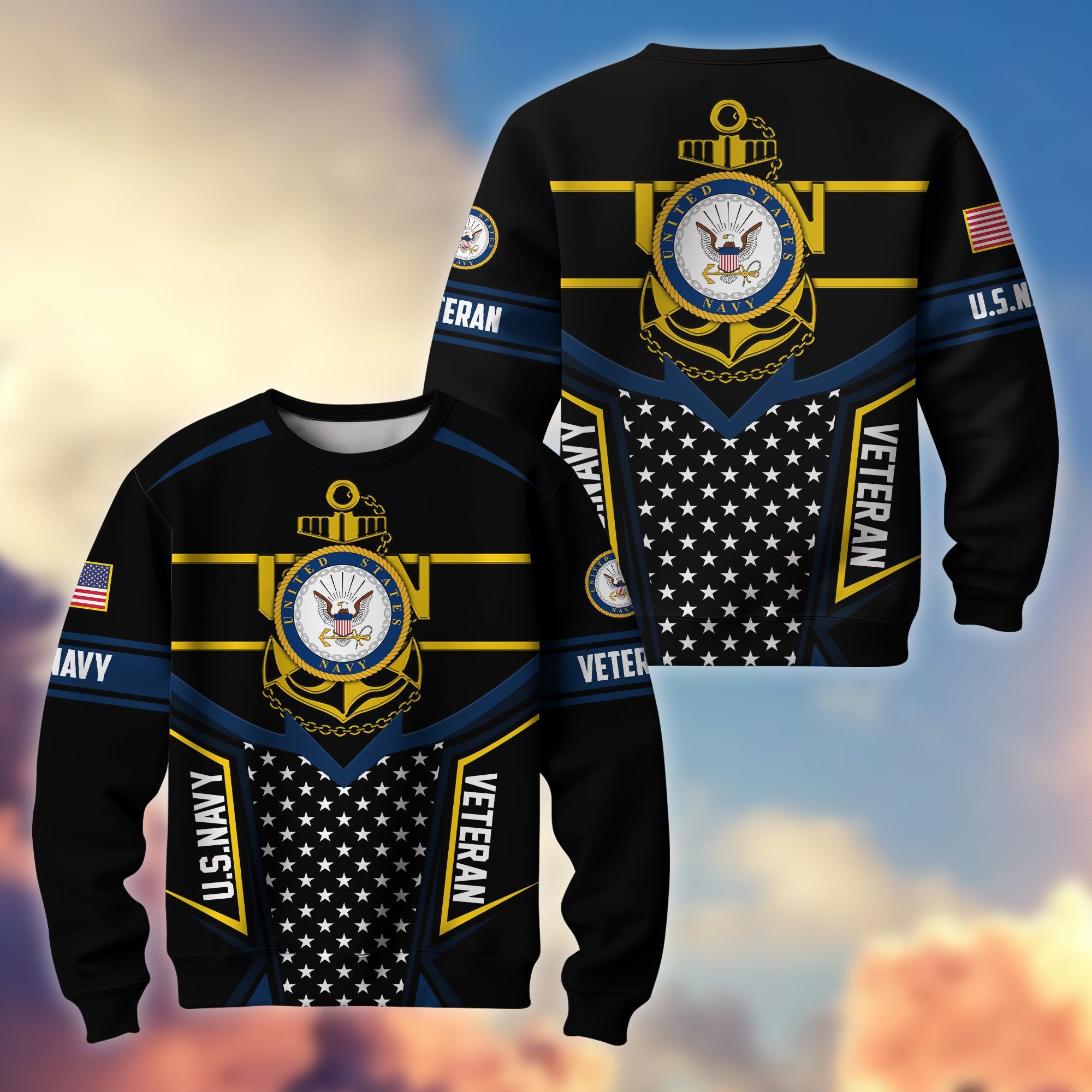 Premium US Veterans Sweatshirt BPHN180211, Gifts For US Veterans, Gifts For Dad, For Husband, Best Gifts On Father's Day, Armed Forces Day, Independence Day, Veterans Day.