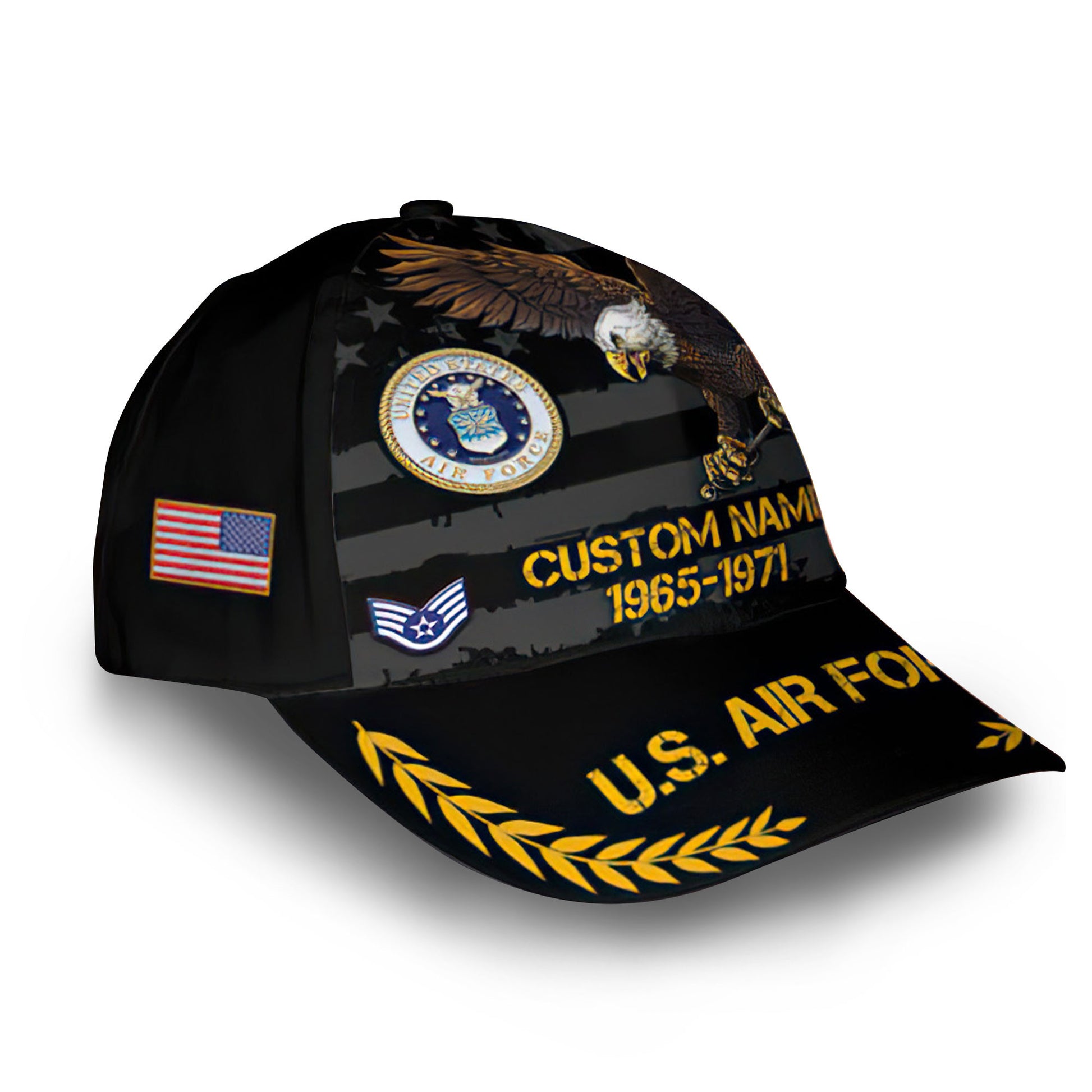 Premium USAF Cap VPVC010004, Custom Name, Rank, Year, Gifts For Air Force Veteran, Best Gifts On Father's Day, Armed Forces Day, Independence Day, Veterans Day.