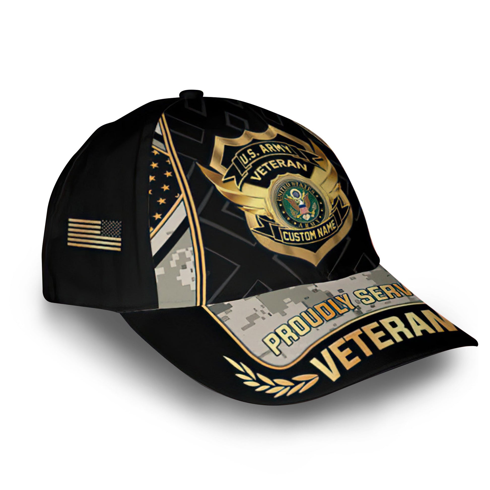 Premium Custom US Army Cap VPVC010201, Gifts For Army Veteran, Gifts For Dad, For Husband, Best Gifts On Father's Day, Armed Forces Day, Independence Day, Veterans Day.
