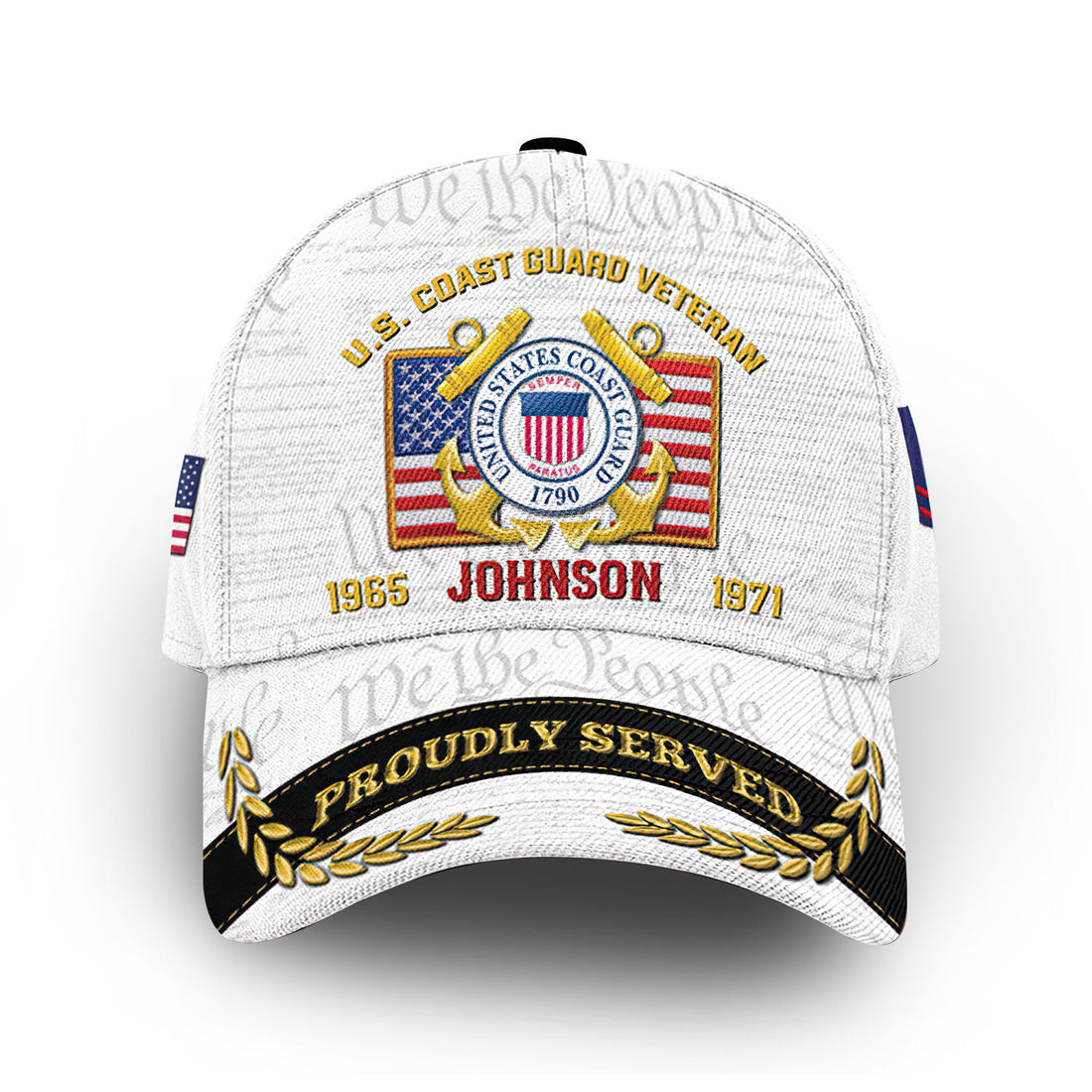Premium Custom USCG Cap VPVC010305, Gifts For Coast Guard Veteran, Gifts For Dad, For Husband, Best Gifts On Father's Day, Armed Forces Day, Independence Day, Veterans Day.