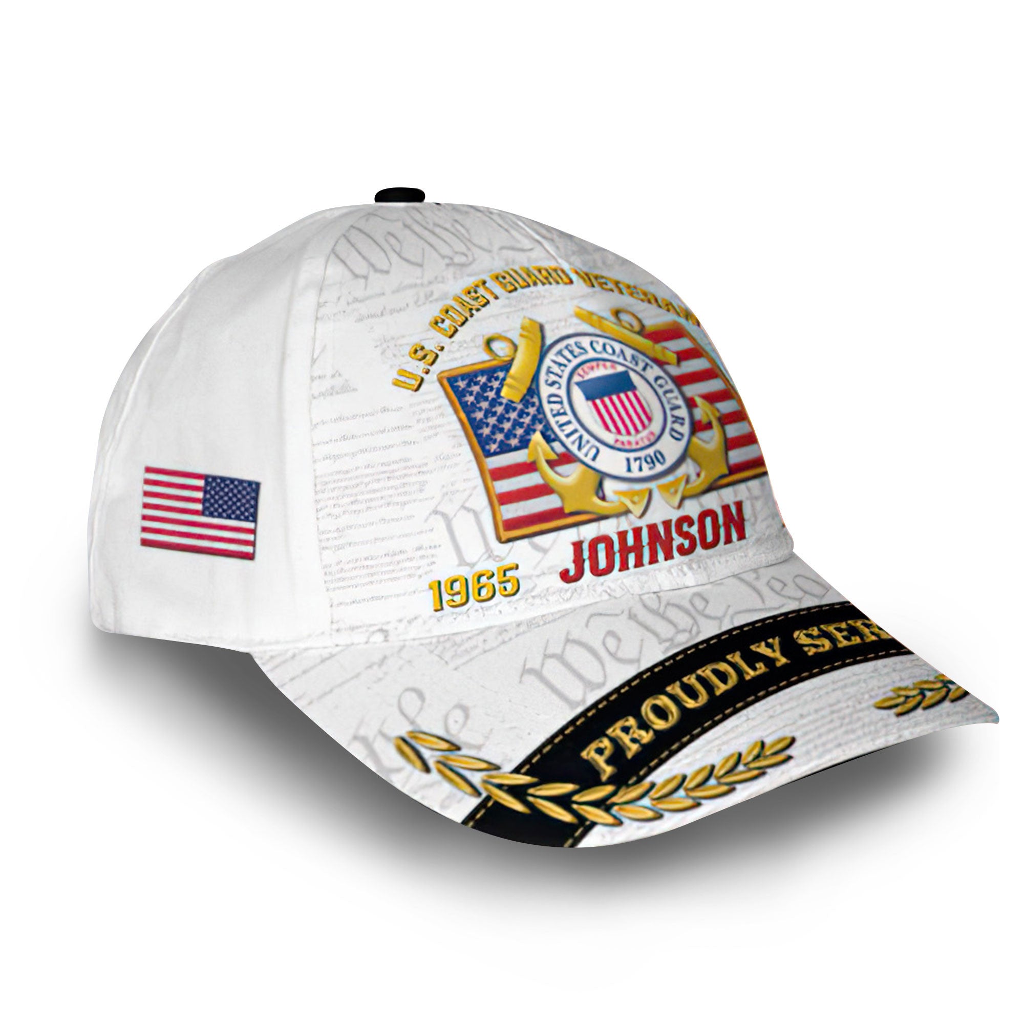 Premium Custom USCG Cap VPVC010305, Gifts For Coast Guard Veteran, Gifts For Dad, For Husband, Best Gifts On Father's Day, Armed Forces Day, Independence Day, Veterans Day.
