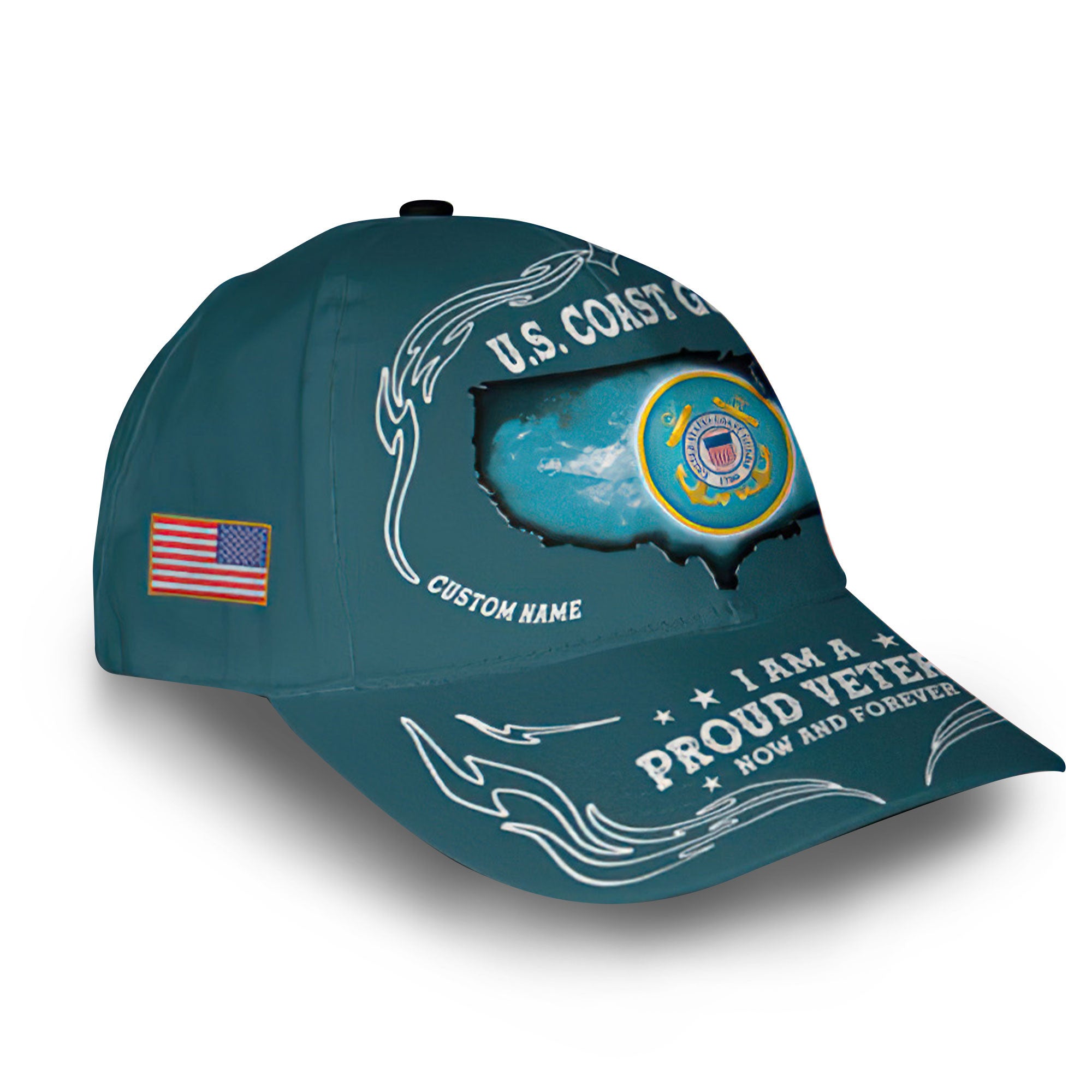 USCG Custom Cap VPVC010705, Gifts For Coast Guard Veteran, Best Gifts On Father's Day, Armed Forces Day, Independence Day, Veterans Day.