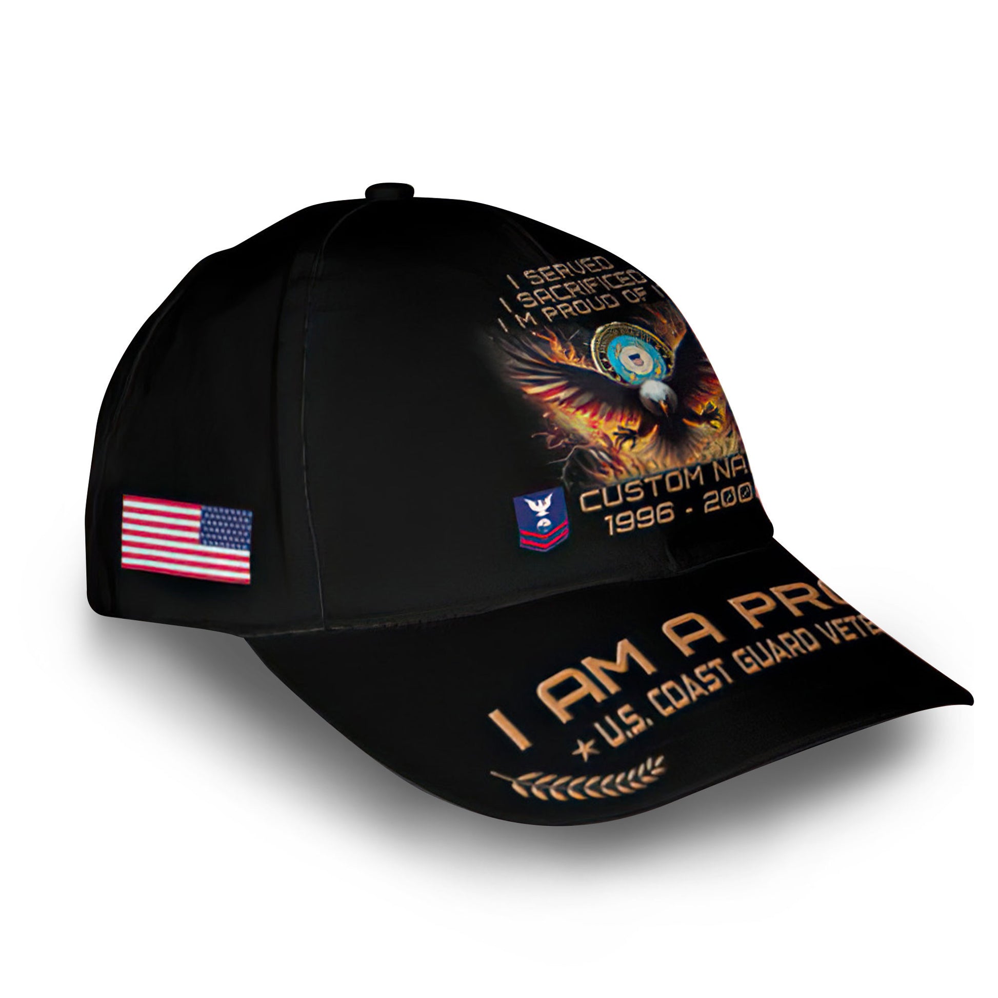 Premium Custom USCG Cap VPVC010805, Gifts For Coast Guard Veteran, Best Gifts On Father's Day, Armed Forces Day, Independence Day, Veterans Day.