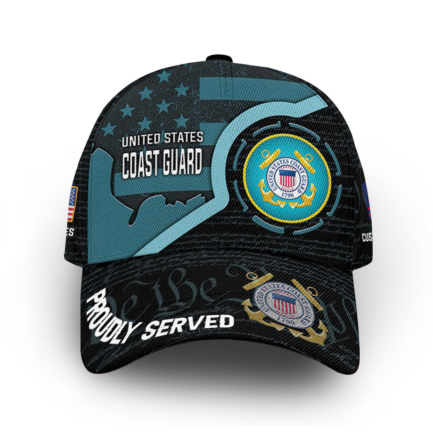 Premium Custom USCG Cap VPVC011005, Gifts For Coast Guard Veteran, Gifts For Dad, For Husband, Best Gifts On Father's Day, Armed Forces Day, Independence Day, Veterans Day.