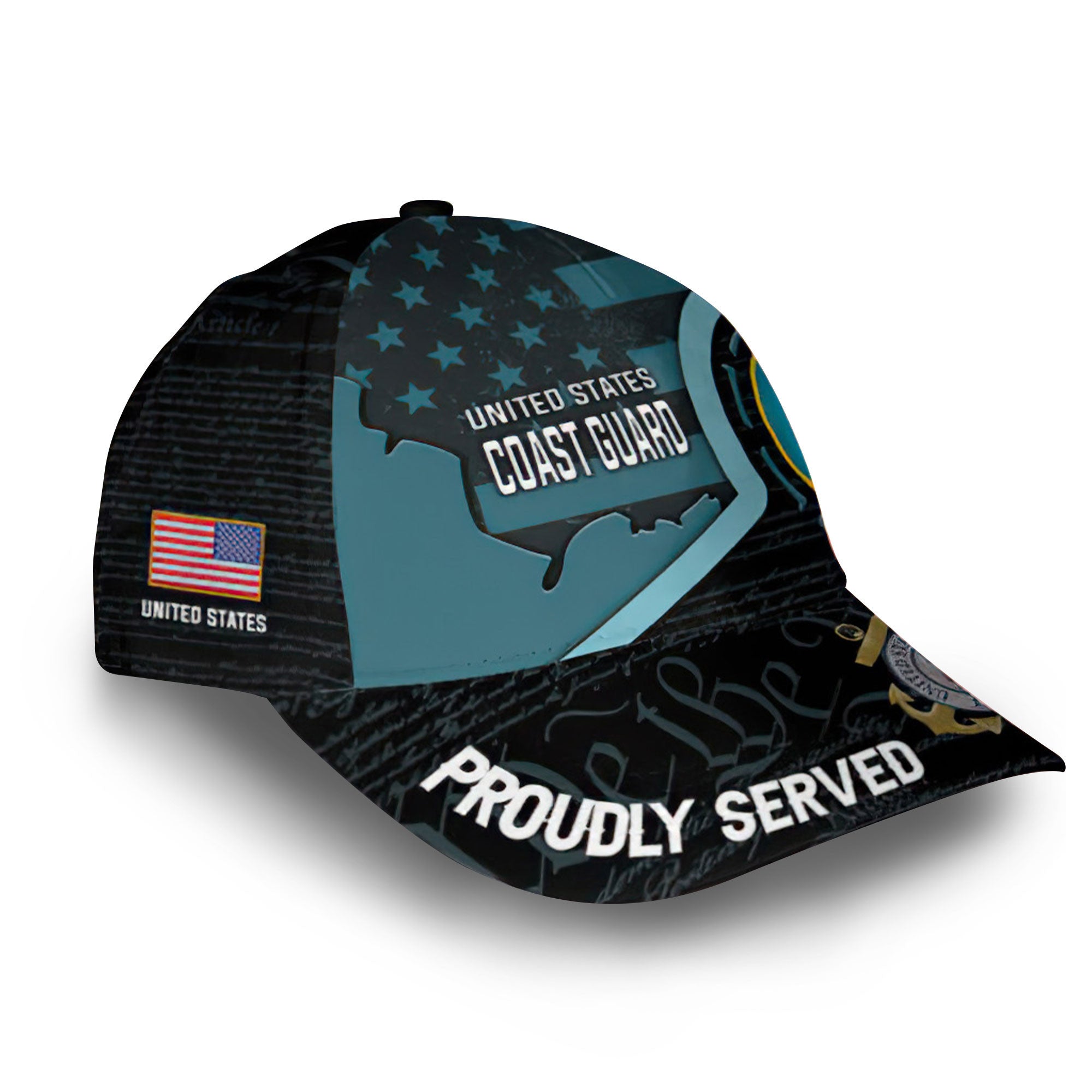 Premium Custom USCG Cap VPVC011005, Gifts For Coast Guard Veteran, Gifts For Dad, For Husband, Best Gifts On Father's Day, Armed Forces Day, Independence Day, Veterans Day.