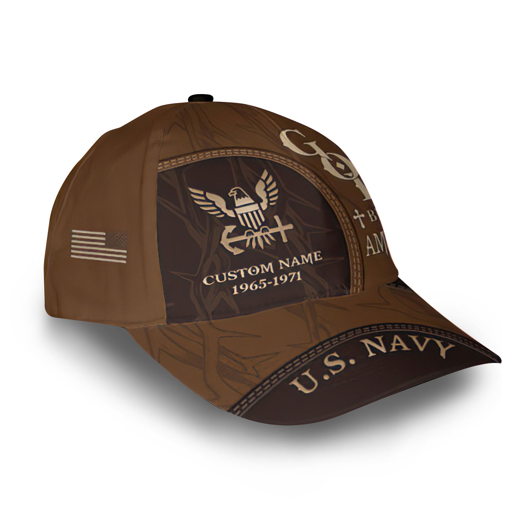Premium US Navy Cap VPVC011202, Custom Name, Rank, Year, Gifts For Navy Veteran, Best Gifts On Father's Day, Armed Forces Day, Independence Day, Veterans Day.
