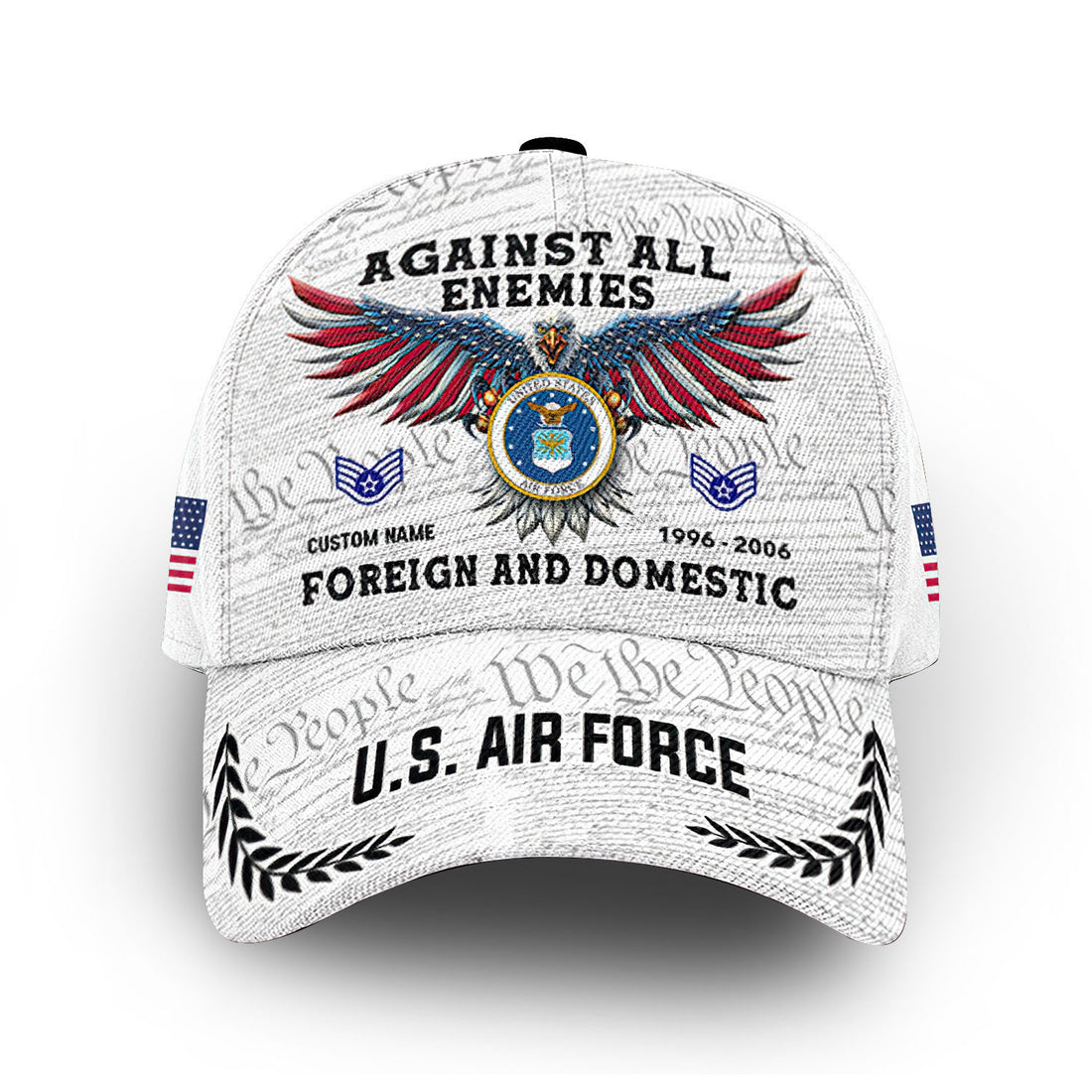 Unique Custom Name, Rank, Year, USAF Cap VPVC011404, Gifts For Air Force Veteran, Gifts For Dad, For Husband, Best Gifts On Father's Day, Independence Day, Veterans Day.