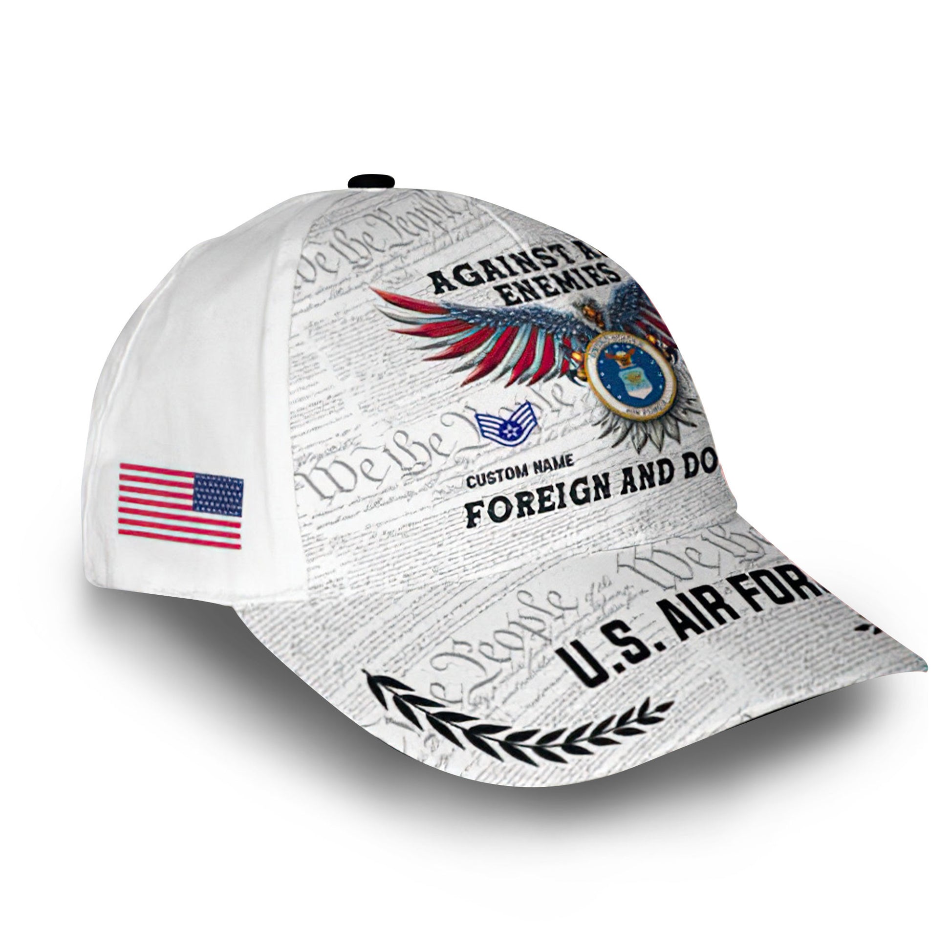 Unique Custom Name, Rank, Year, USAF Cap VPVC011404, Gifts For Air Force Veteran, Gifts For Dad, For Husband, Best Gifts On Father's Day, Independence Day, Veterans Day.