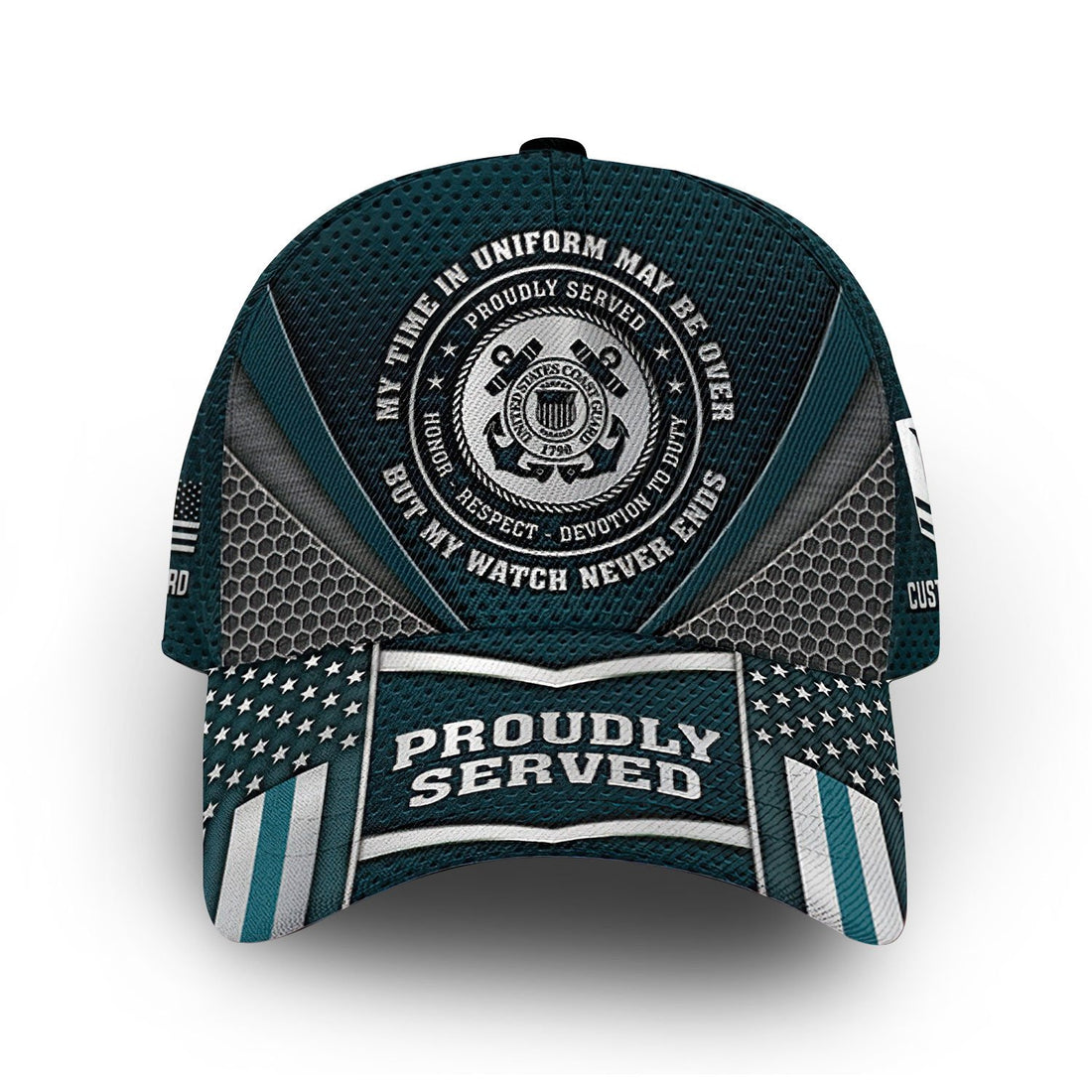 Premium Custom USCG Cap VPVC011805, Gifts For Coast Guard Veteran, Best Gifts On Father's Day, Armed Forces Day, Independence Day, Veterans Day.