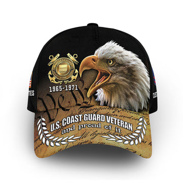 Premium Custom USCG Cap VPVC011905, Gifts For Coast Guard Veteran, Best Gifts On Father's Day, Armed Forces Day, Independence Day, Veterans Day.
