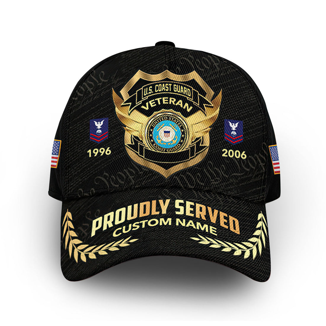 USCG Custom Cap VPVC012005, Gifts For Coast Guard Veteran, Best Gifts On Father's Day, Armed Forces Day, Independence Day, Veterans Day.