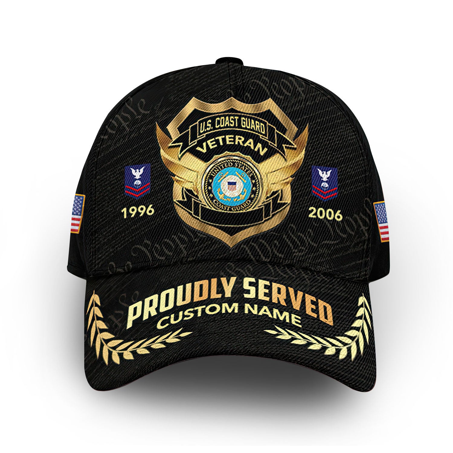 USCG Custom Cap VPVC012005, Gifts For Coast Guard Veteran, Best Gifts On Father's Day, Armed Forces Day, Independence Day, Veterans Day.