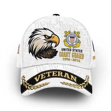 Premium Custom USCG Cap VPVC012305, Gifts For Coast Guard Veteran, Gifts For Dad, For Husband, Best Gifts On Father's Day, Armed Forces Day, Independence Day, Veterans Day.