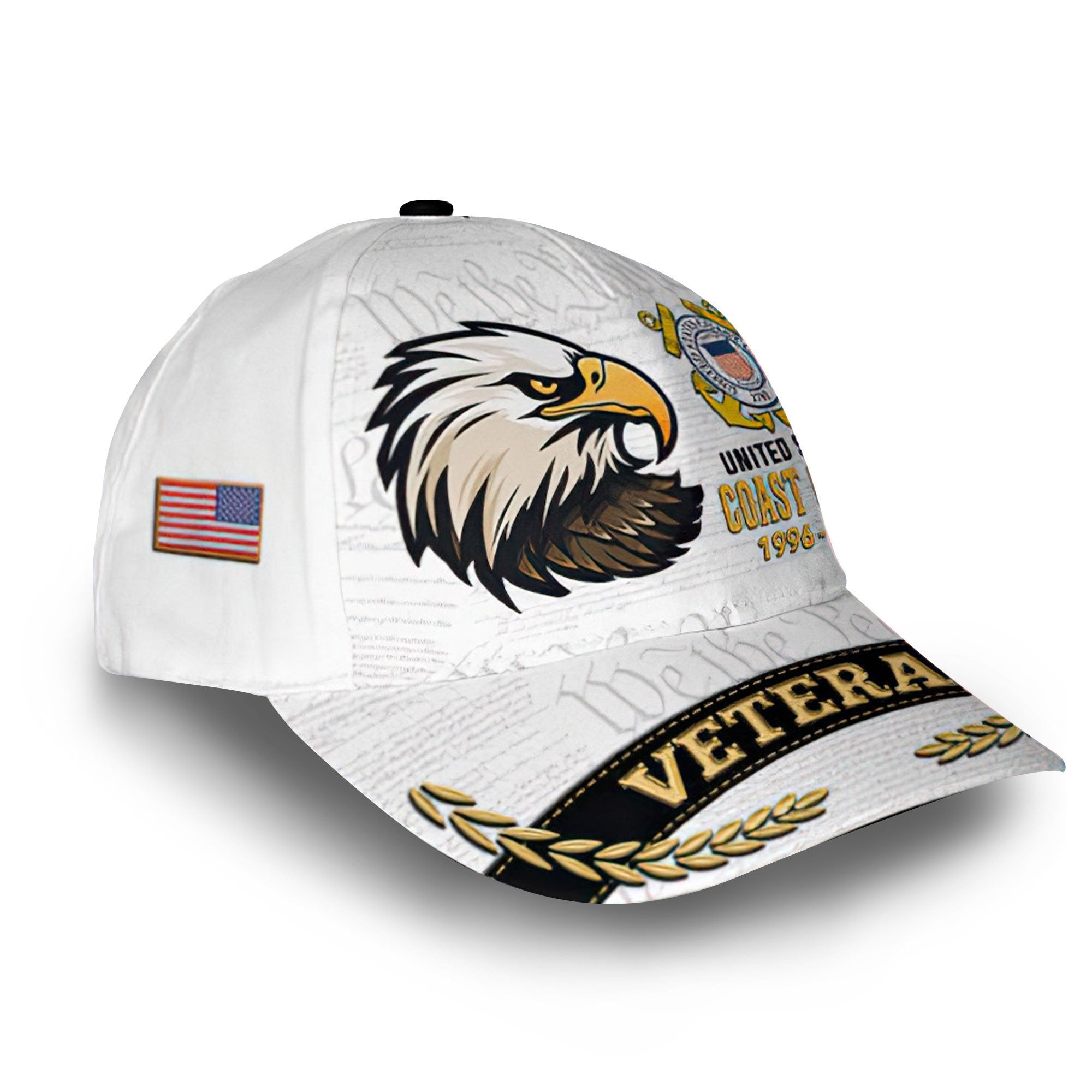 Premium Custom USCG Cap VPVC012305, Gifts For Coast Guard Veteran, Gifts For Dad, For Husband, Best Gifts On Father's Day, Armed Forces Day, Independence Day, Veterans Day.