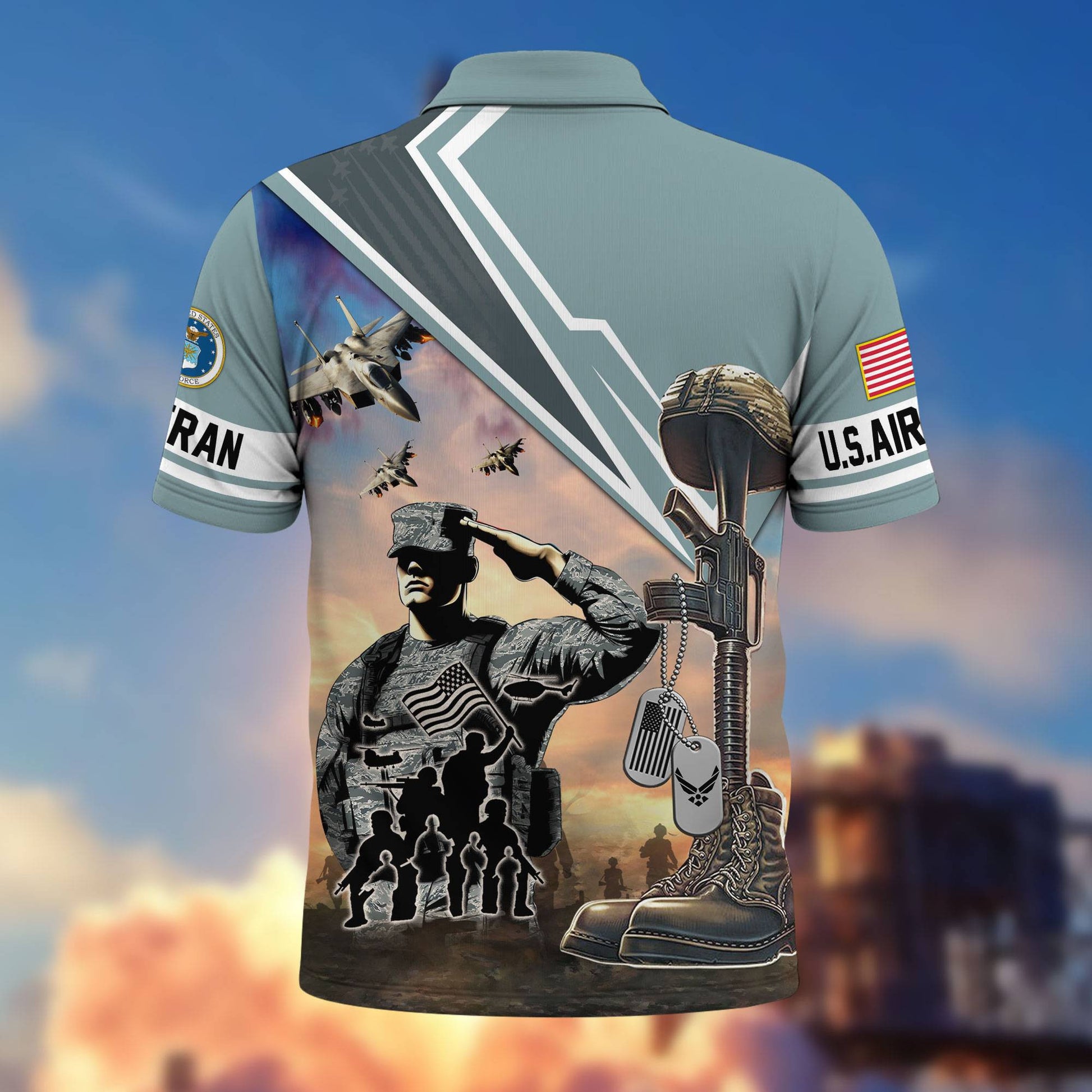 Premium US Veterans Polo Shirt BPHN060211, Gifts For US Veterans, Gifts On Father's Day, Independence Day, Armed Forces Day, Veterans Day.