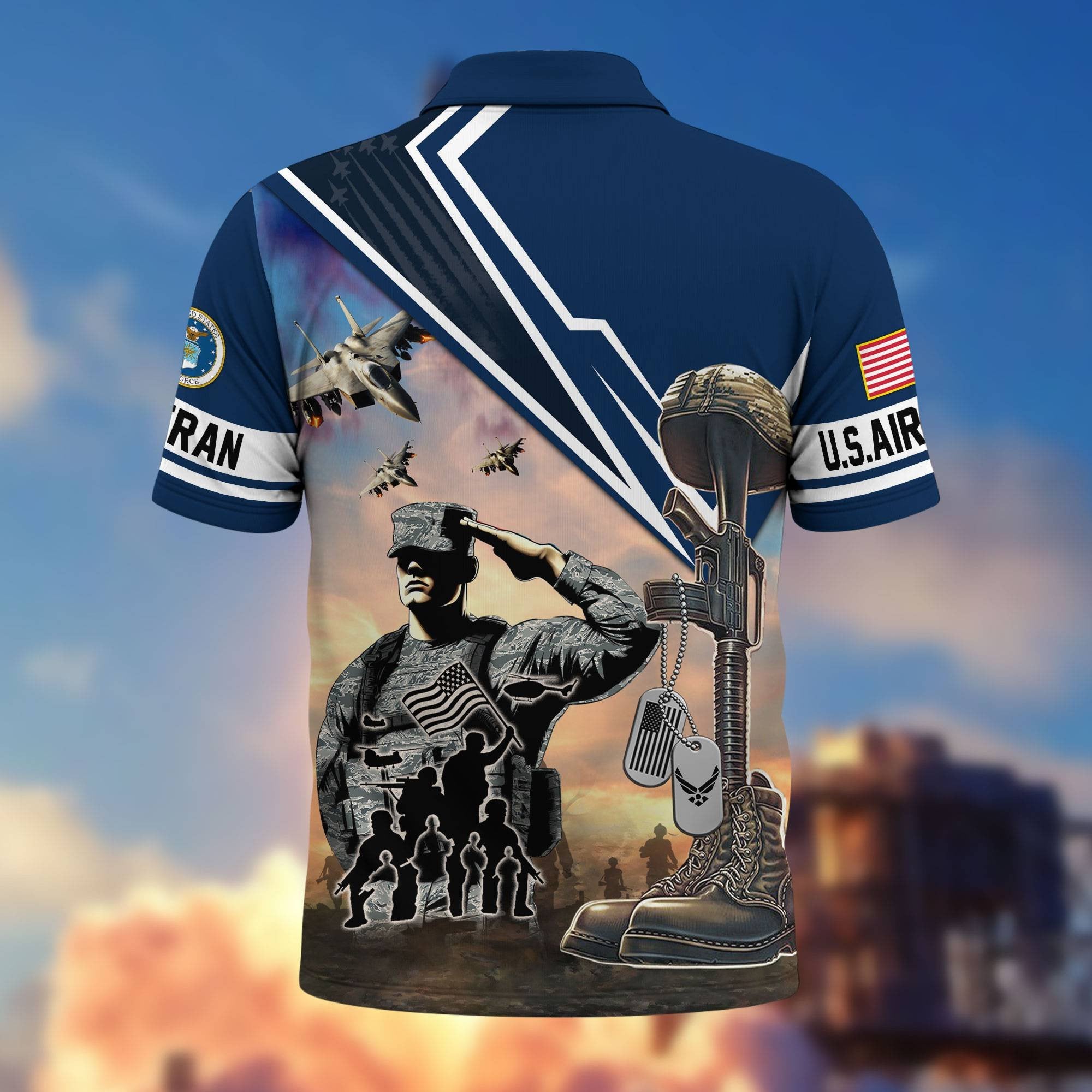 Premium US Veterans Polo Shirt BPHN060211, Gifts For US Veterans, Gifts On Father's Day, Independence Day, Armed Forces Day, Veterans Day.