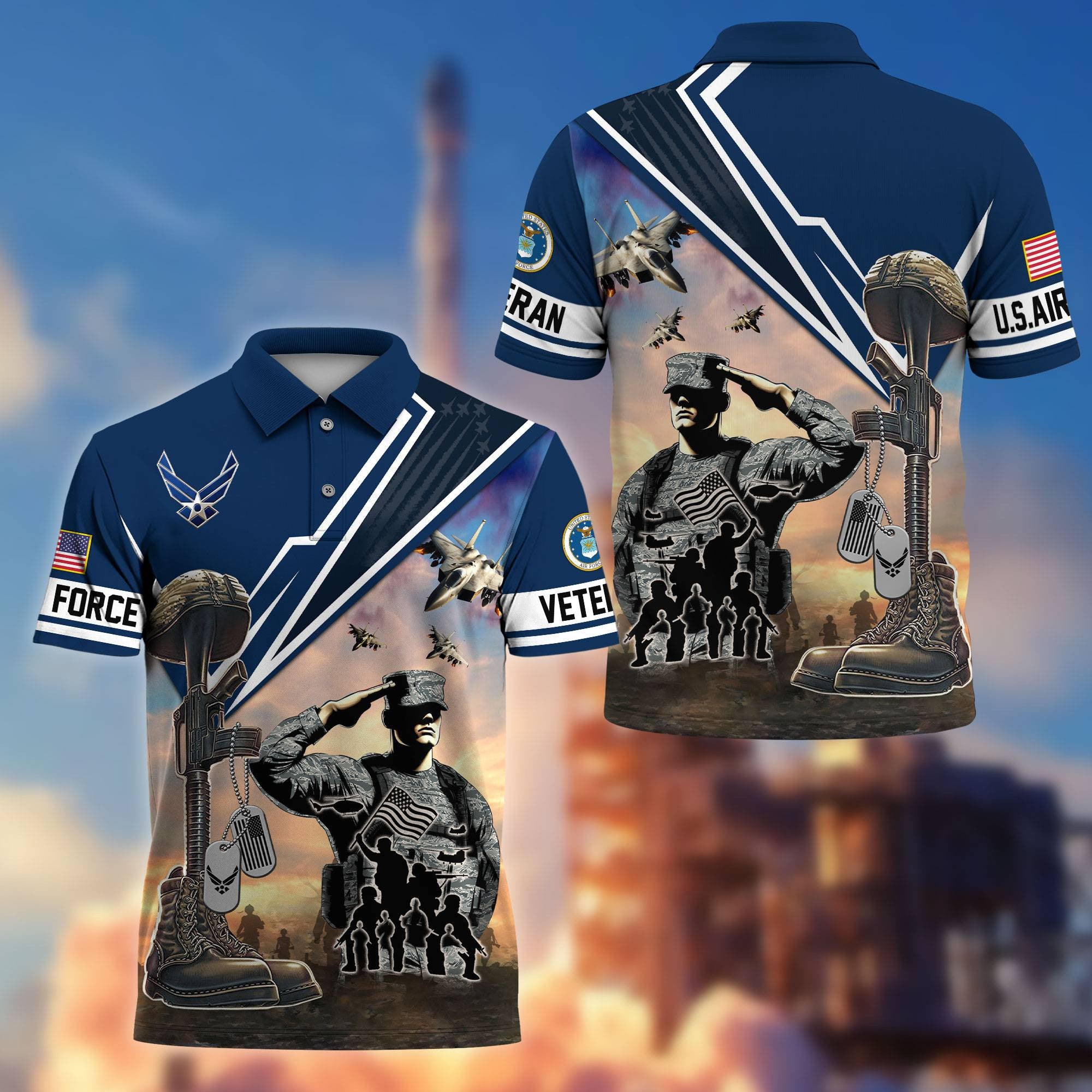 Premium US Veterans Polo Shirt BPHN060211, Gifts For US Veterans, Gifts On Father's Day, Independence Day, Armed Forces Day, Veterans Day.