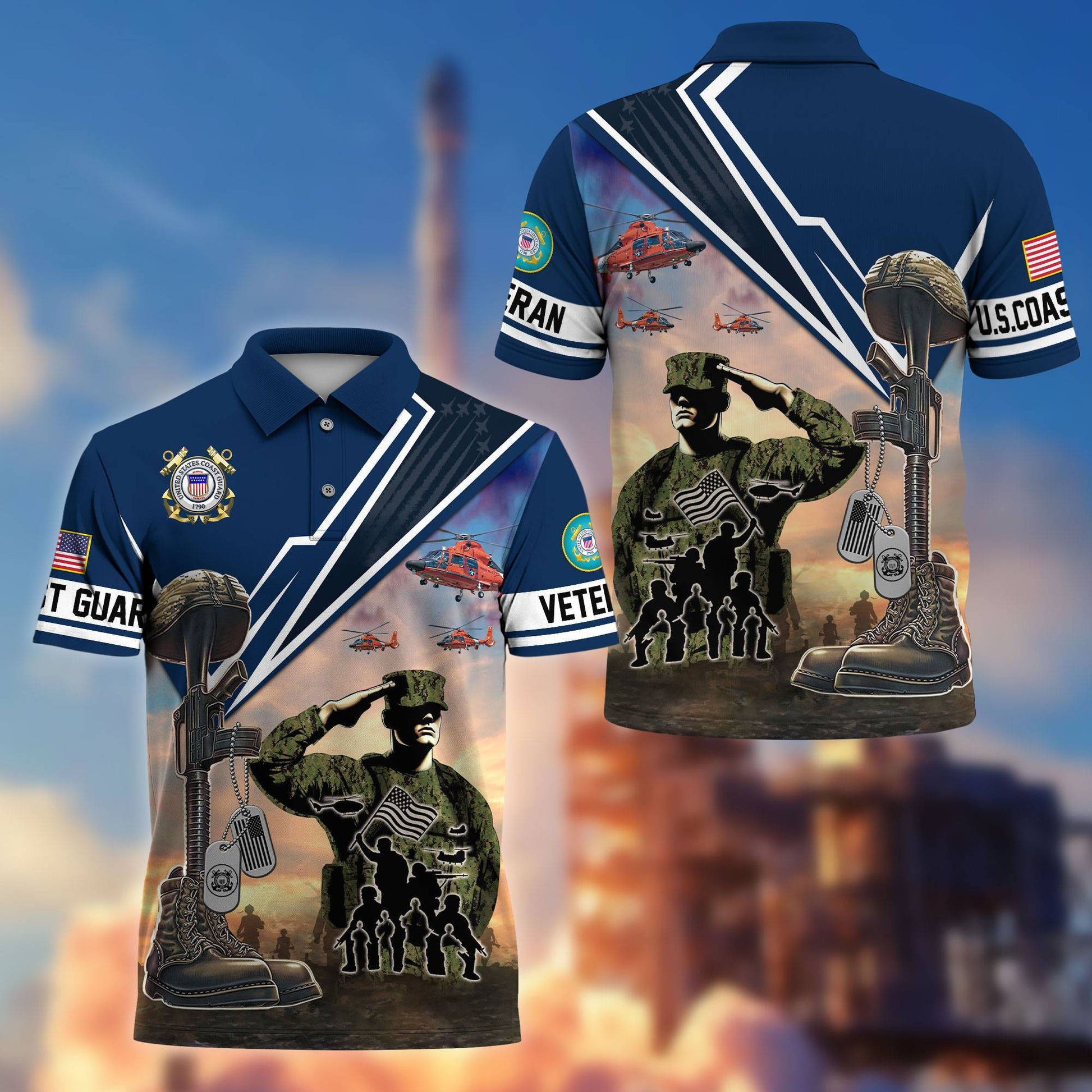 Premium US Veterans Polo Shirt BPHN060211, Gifts For US Veterans, Gifts On Father's Day, Independence Day, Armed Forces Day, Veterans Day.